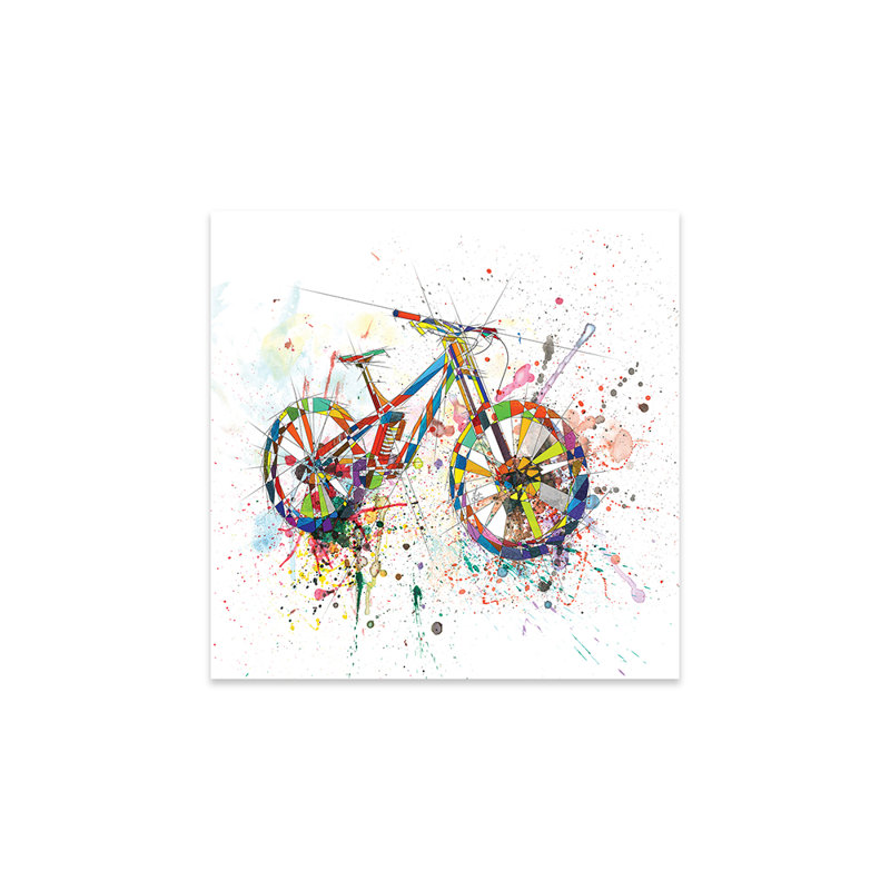 Impression de bicyclette sur verre acrylique, H 24 po x l 24 po x P 0,25 po