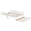  Lit superposé simple au-dessus de double en bois d'hévéa avec lit gigogne Keirlyn-105764152