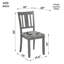 Chaises de salle à manger en bois de 16 po de largeur avec siège rembourré-1922801368