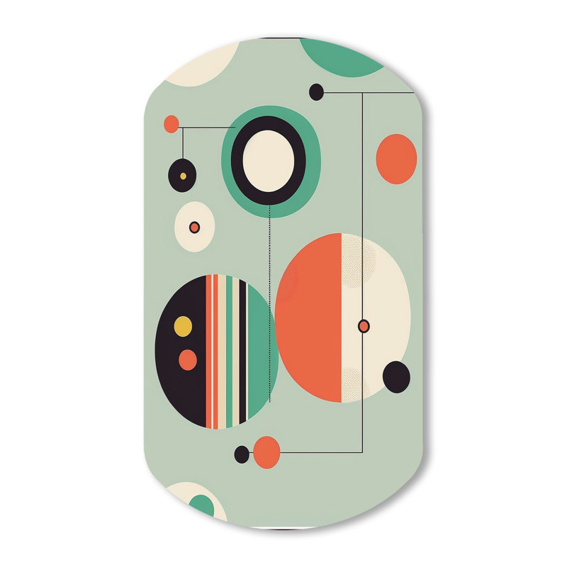 Art mural en métal asymétrique Jolicia - Modern Midcentury Shape, H 43 po x l 23 po