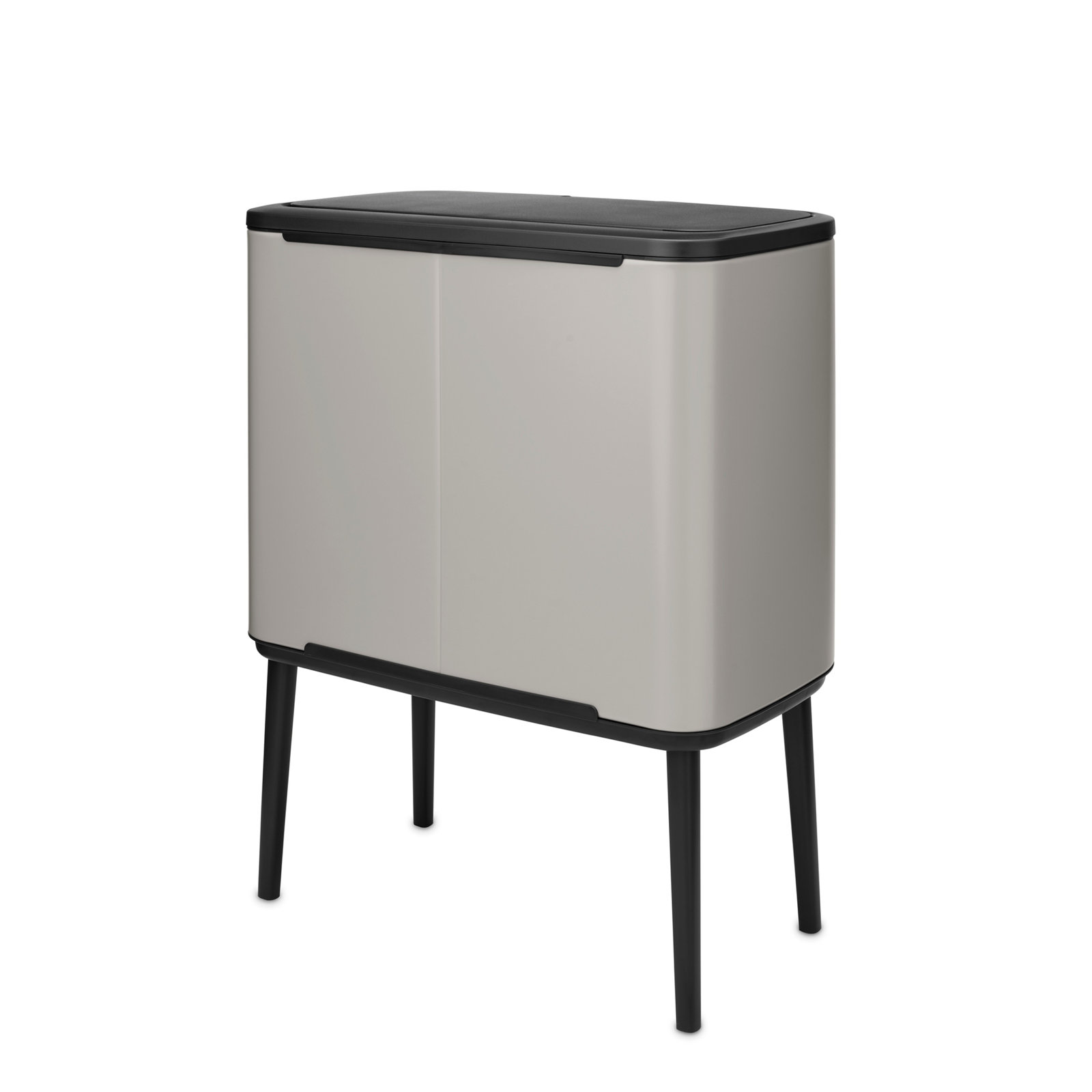 Brabantia Bo Touch 9gal Recycling Can, Soft Gray
