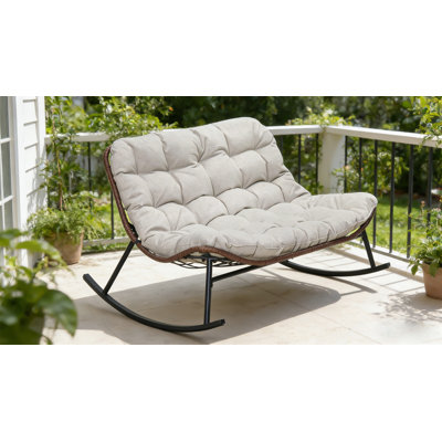 Double chaise berçante Papasan