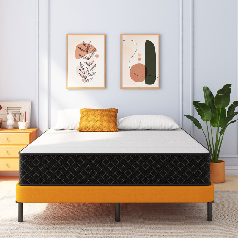 Alwyn Home Innerspring Mattress Medium Hybrid Mattress in a box With Certipur-US Certified Pocket Spring, Pressure Relief, and Motion Isolation