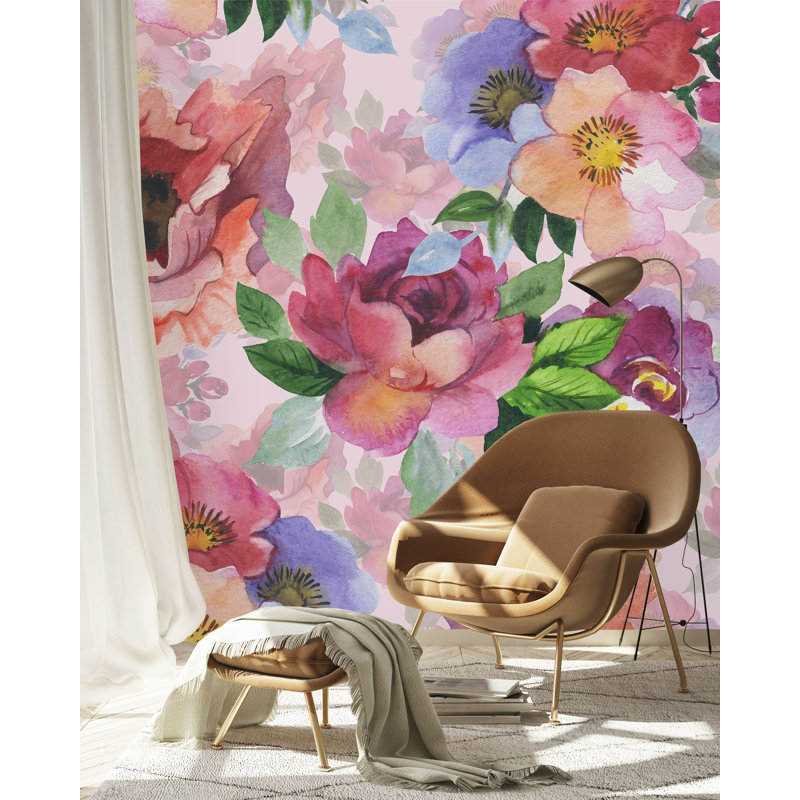 Murale texturée pelez et collez, L 100 po x L 8,33 po