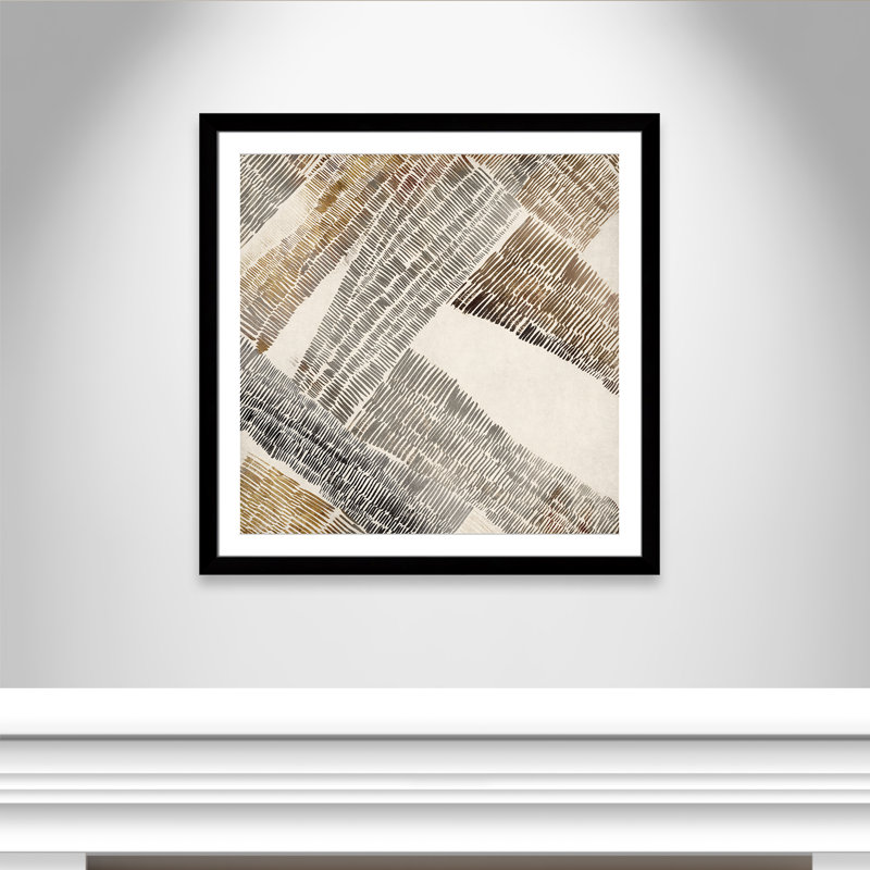 Essence of Neutrality II Print by Casa Fine Arts, 37.5" H x 37.5" W, Black Framed