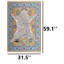 White Leopard Skin Traditional Rug
