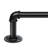 Einstein 1" Adjustable Industrial Pipe Black Curtain Rod Rust Resistant Ceiling Or Wall Mount For Windows-1032130115