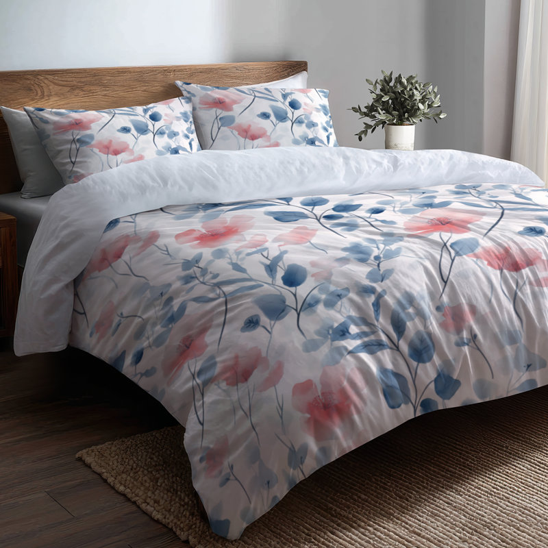 Ensemble de literie 3 pièces French Country - Housse de couette et coussin décoratif