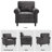 Upholstered Accent Chair Modern Rolled Armchair-1301630353