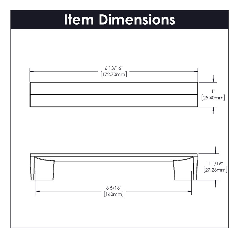 Avenue Collection Pull, 6 5/16", Chrome