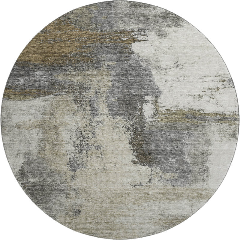 Premium Machine Washable Natoma AMF1068 Modern Rug, Round 8'