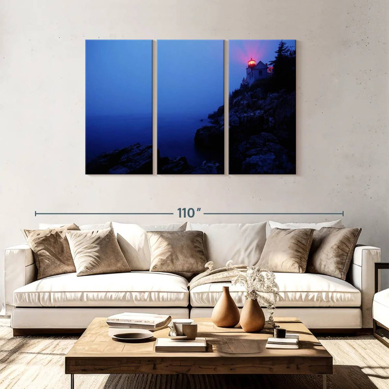 Gillard Acadia Lighthouse, 48" H x 74" W