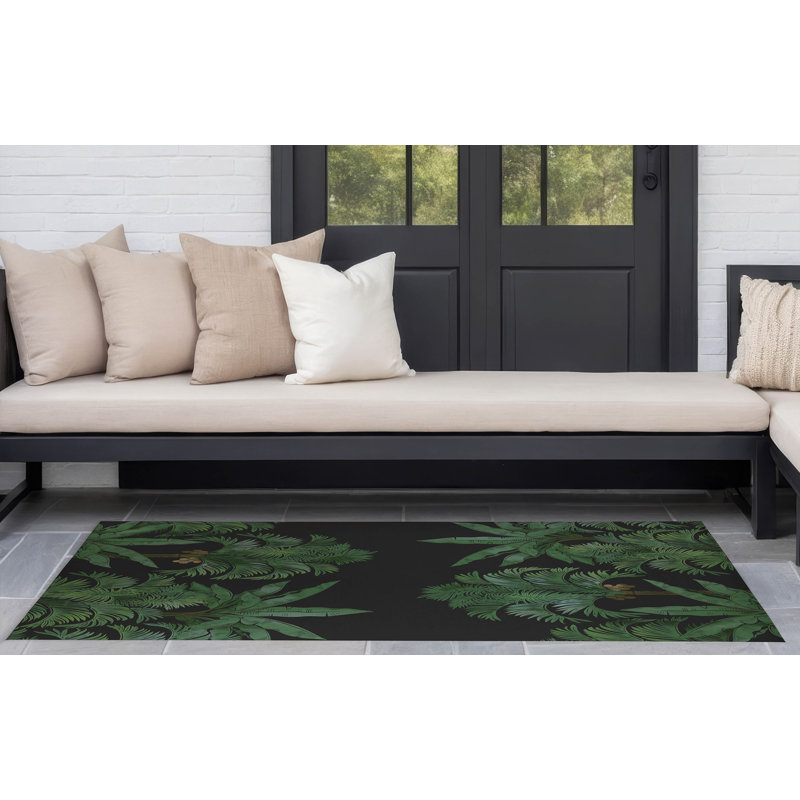 In the Jungle Outdoor Area Rug, Rectangle 2' x 3'