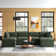 Annai 129" Wide Reversible Modular Corner Sectional with Ottoman