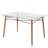 Juliona Beech Glass Top Dining Table