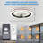 Emmeram 20'' Ultra-Low Profile Ceiling Fan with LED Lights, Remote and App Control