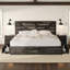 Oceant Farmhouse King Size Bed Frame with 4 Drawers, Black-105504775-105504780
