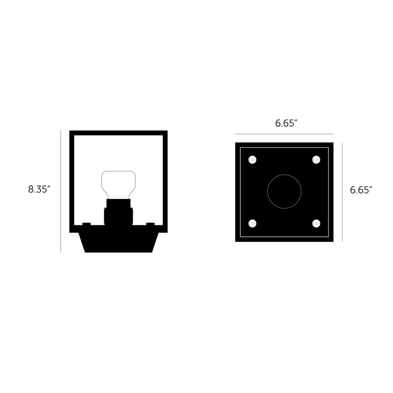 Cross Knurl 1 - Light Flush Mount, Marble Black