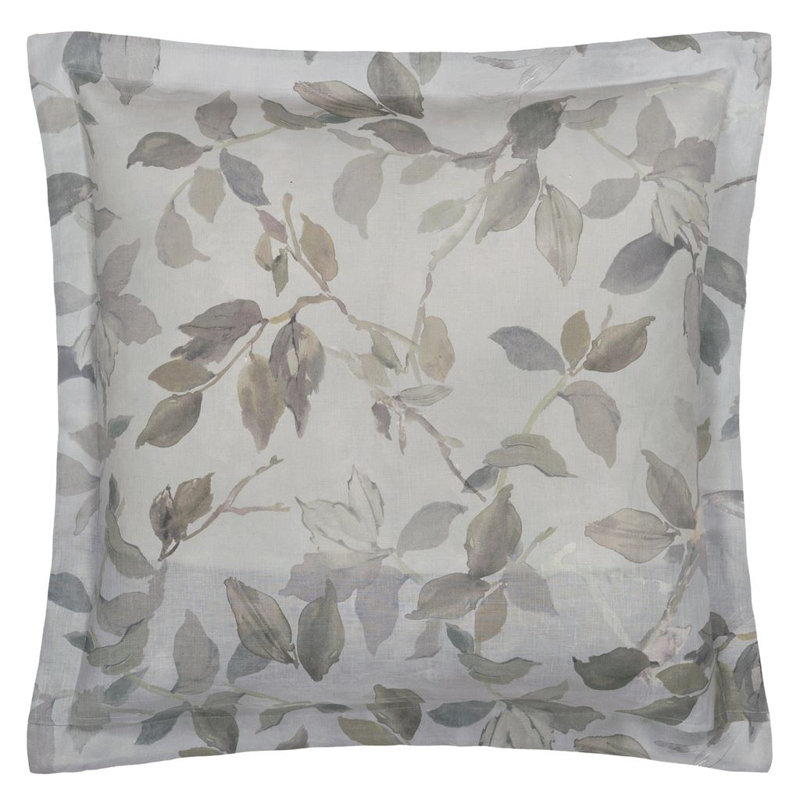 Fleurs Blanche Platinum Sham, European Sham