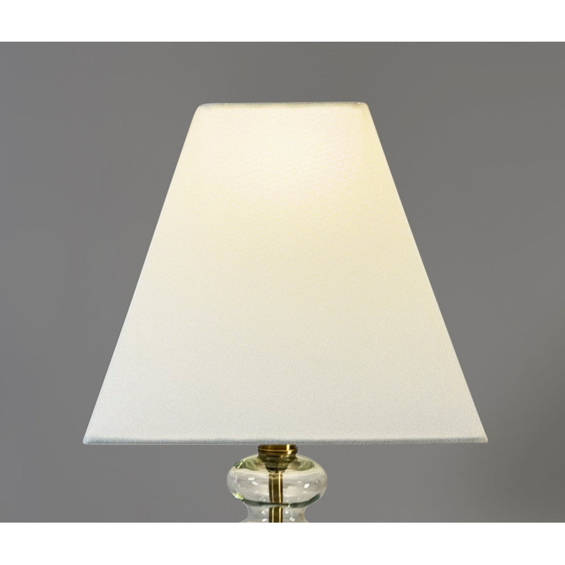 Lampe de table en laiton laiton avec abat-jour carré