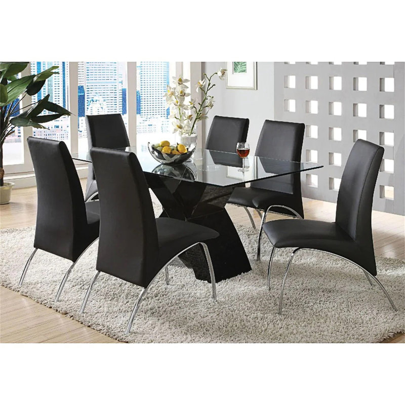 Coetta Side Chair (Set of 2), Black, Light Gold