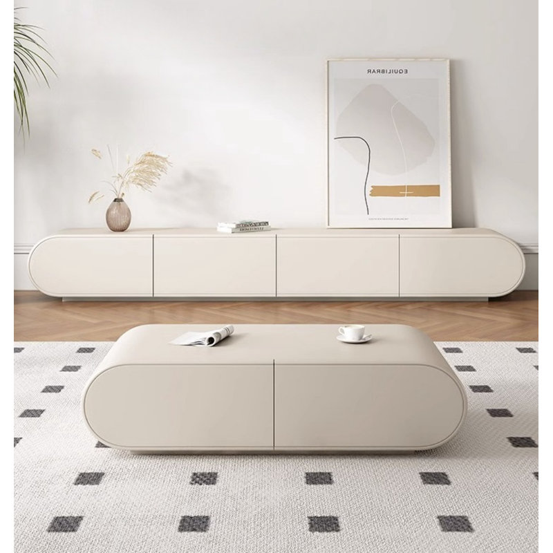Meuble télé moderne et simple crème