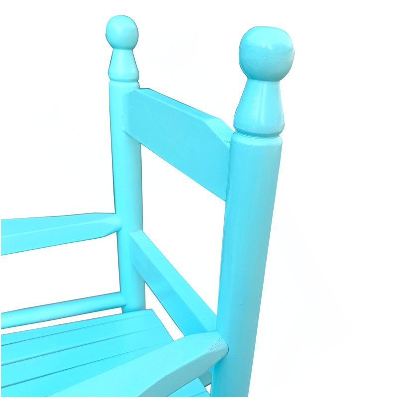 Chaise berçante bleu clair S - d'intérieur ou d'extérieur - convient aux enfants - durable, Bleu clair
