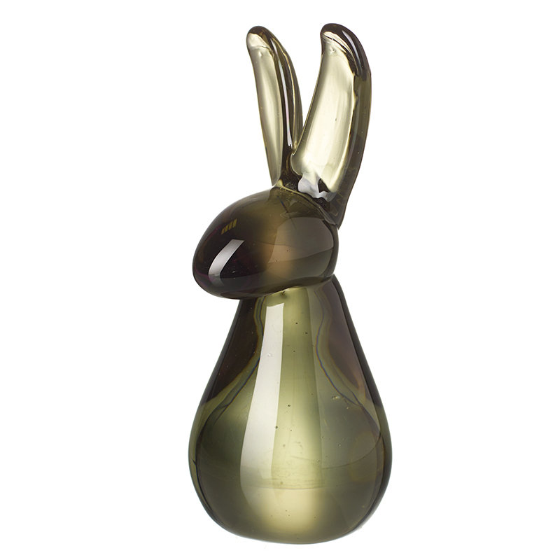 Dark Glass Standing Bunny