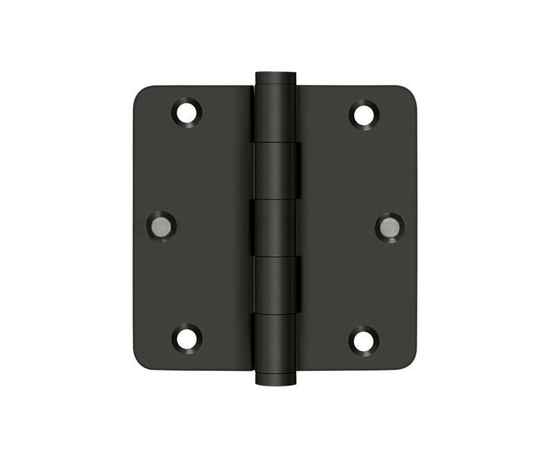 Charnière à rayons Deltana DSB35R410B-R 3-1 / 2 "x 3-1 / 2" x 1/4 ", résidentiel en bronze huilé, Bronze frotté à l'huile