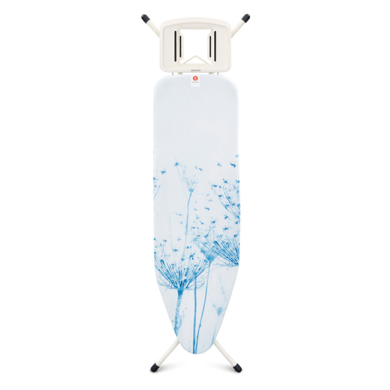 Brabantia Size B Medium Ironing Board with Solid Steam Iron Rest, Cotton Flower