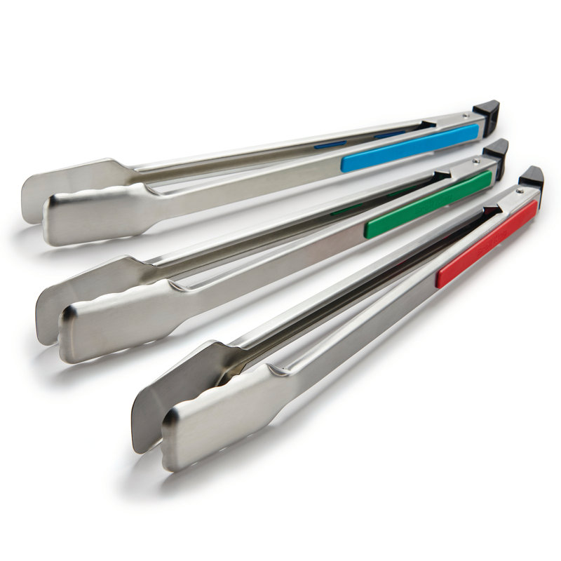 Broil King Baron Stainless Steel Color Coded  Tong 3 Pcs