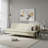 76.9" Queen Futon Sofa Bed with Metal Frame, Space-Saving Sleeper for Apartments & Guest Rooms, Cream Beige-1765831711