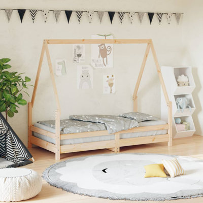 Kids Bed Frame Solid Wood Pine