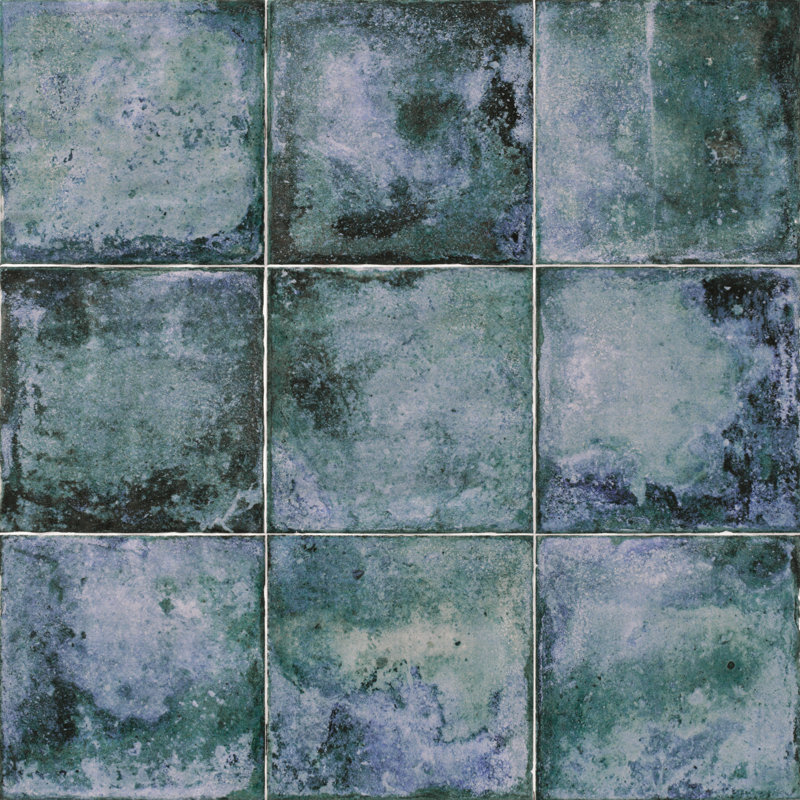 Angela Harris Harbour 8" x 8" Ceramic Wall and Floor Tile, Blue