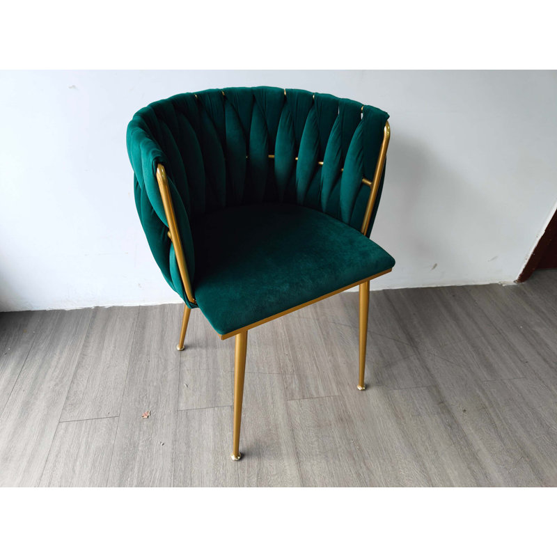 Ensemble de 2 chaises de salle à manger Modern Velvet, Vert