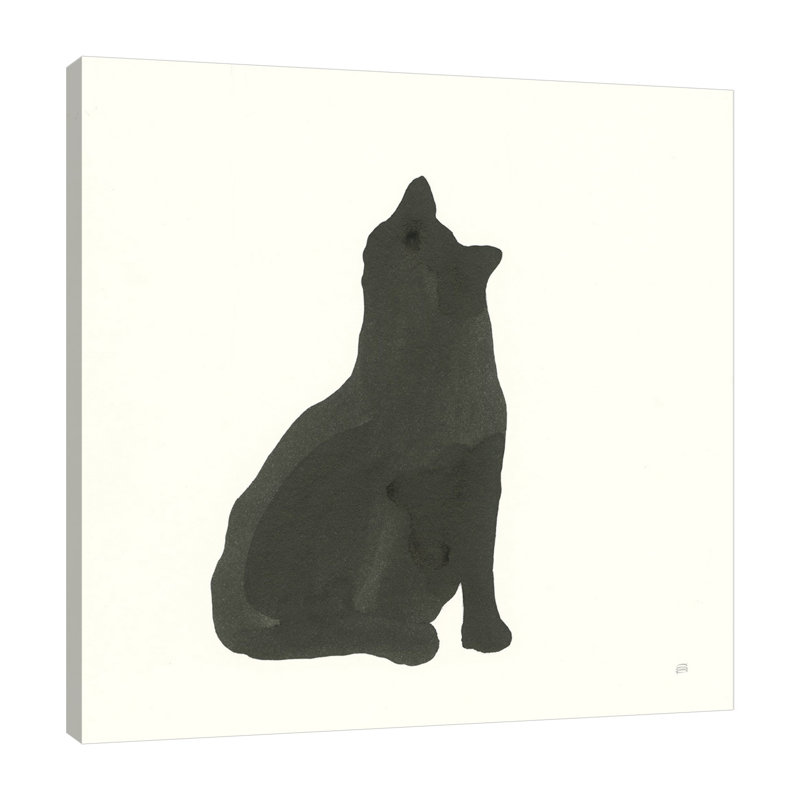«Black Cat I», toile tendue par Chris Paschke, H 30 po x l 30 po x P 1,5 po