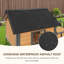Grande cabane extérieure en bois 67 po x 32,7 po avec toit en asphalte imperméable-2017755767