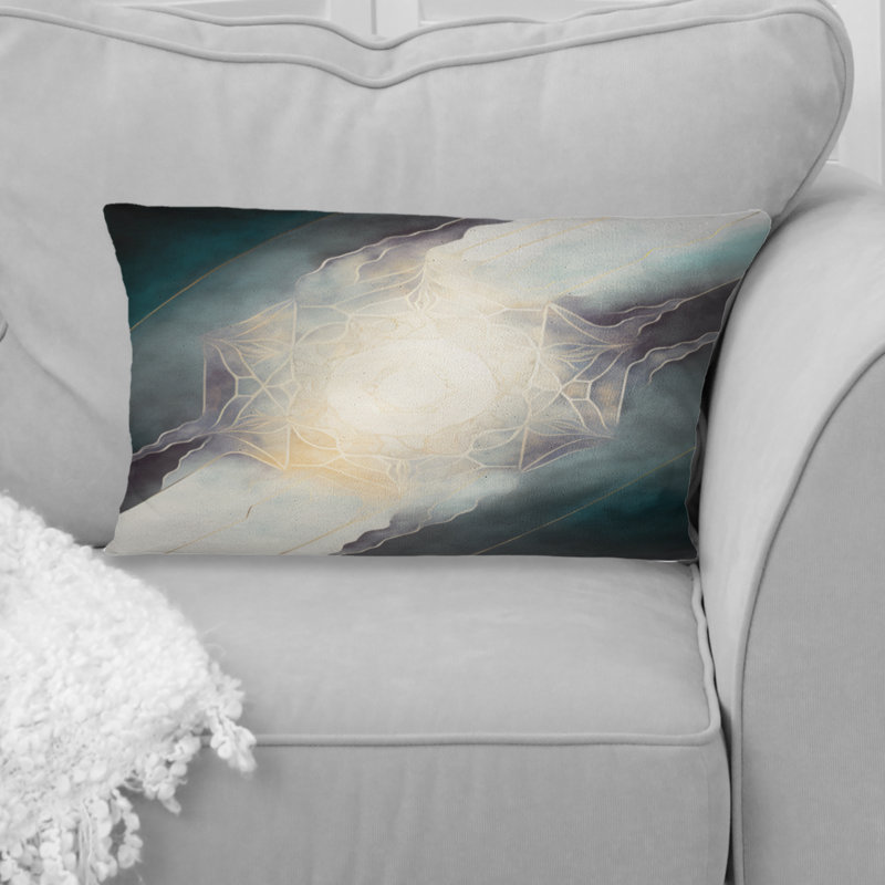 Coussin décoratif à motif géométrique abstrait "Antique Sacred Retro Designs III"