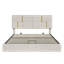 Lit plateforme tapissier en velours avec rangement relevable hydraulique Ellen-291648976