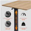 Bureau électrique debout, bureau à hauteur ajustable, bureau assis-debout 24 po x 48 po, plateau en acajou / bois naturel-286291407