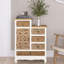 Armoire de rangement en bois de style rétro avec 5 tiroirs et 1 porte