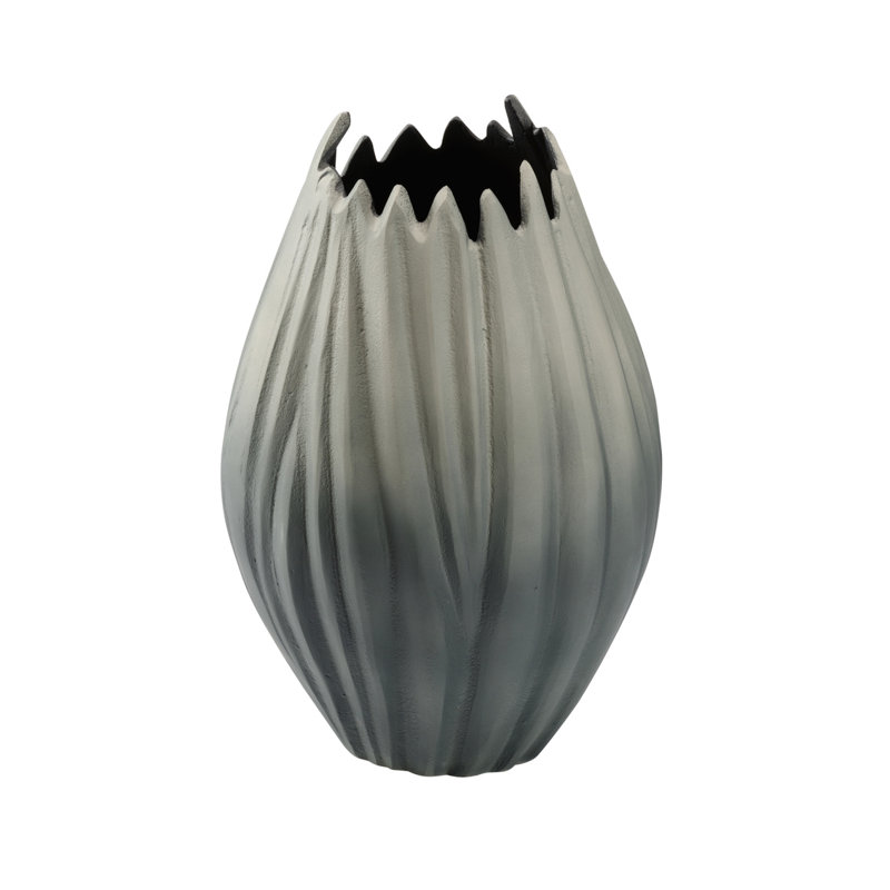 Guave Handmade Aluminum Table Vase, 12" H x 4.75" W x 4.75" D