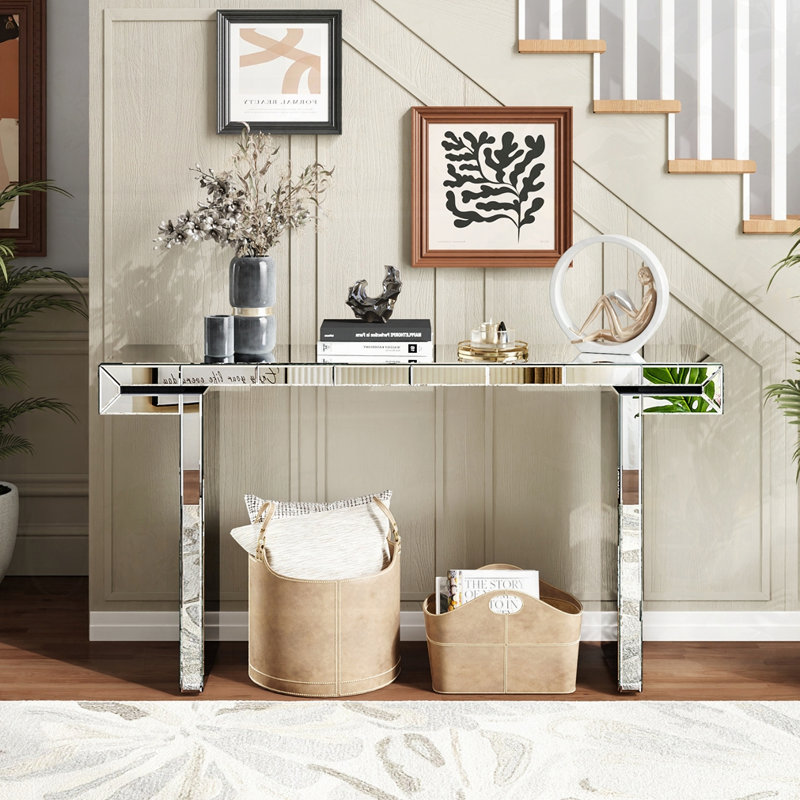 60" Luxury Full-Length Mirror Console Table