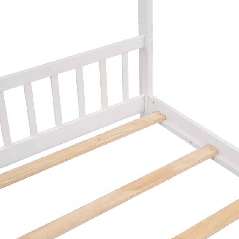 Lit en bois House House, Double, Blanc