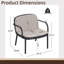 Ensemble de 2 chaises d'extérieur résistantes aux intempéries avec coussins hydrofuges-1629342643-1629342640