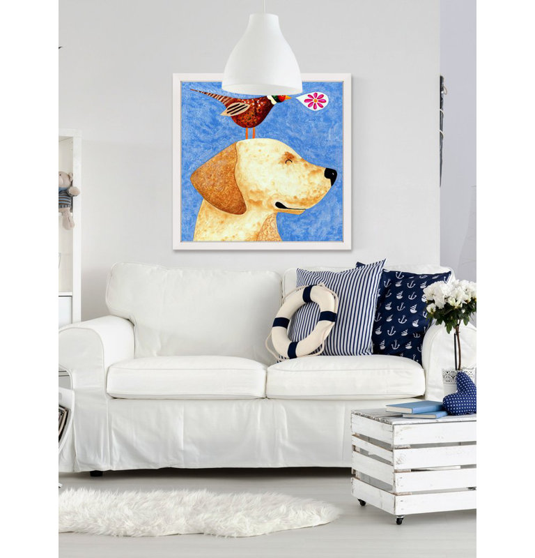 Janet Nelson - Single Picture Frame Painting, 51cm H x 51cm W x 3.81cm D