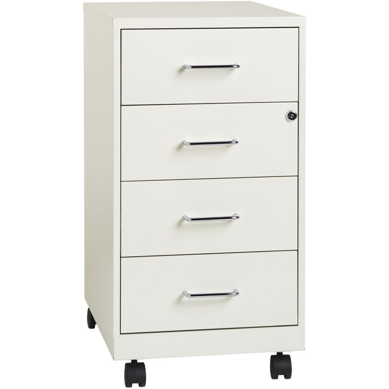 Soho Mobile 4 -Drawer Storage File Cabinet, White