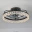 Ventilateur de plafond noir rustique de 53 cm (21 po) avec grille, télécommande et éclairage DEL acrylique-136070461