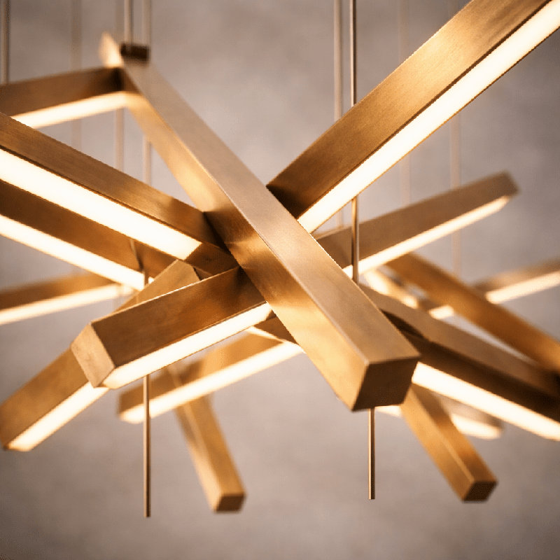 Erratic Forms Sputnik Linear LED Chandelier