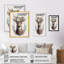 «Cute Baby Caribou with Floral Crown V - Floater Frame», impression sur toile-1033025536-1033025658